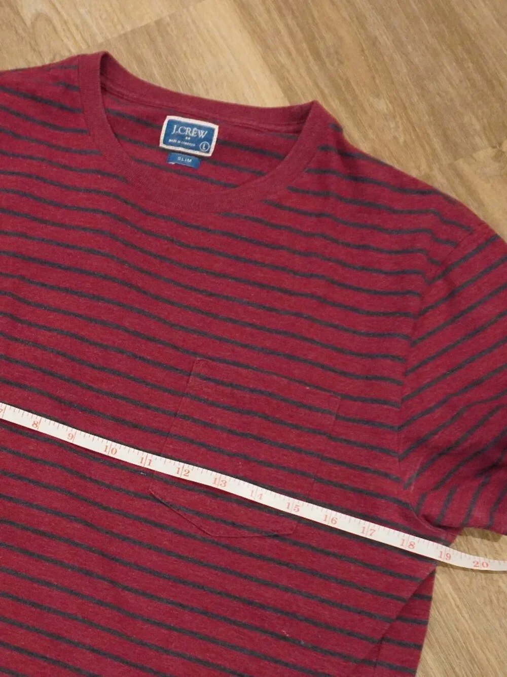 Men's J. Crew Slim Fit Striped Shirts 2-Pack Blue & Red Size Large